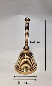 Clochette en laiton style vintage, fait à la main, de styliste de qualité supérieure pour décoration de la maison, cloche en laiton Pooja - Product Image 4