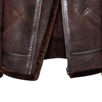 Chaqueta Bomber con cuello de piel auténtica para hombre, chaqueta de piel de oveja marrón Chocolate Real, Cazadora Bomber elegante, última moda, Invierno