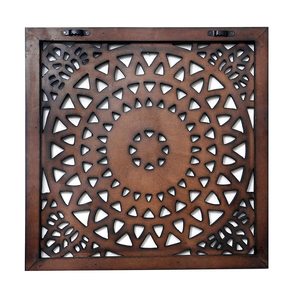 Panneau suspendu mural en bois, cadre décoratif pour salon 16x16 pouces, 2 pièces - Product Image 2