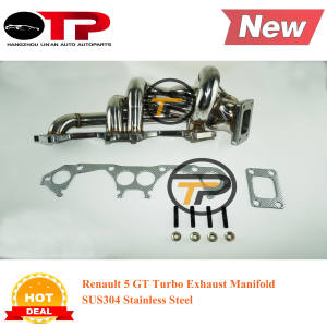 Pipre d'échappement OTP pour collecteur d'échappement en acier inoxydable SS304 pour Re nault R5 GT TUR BO - Product Image 2