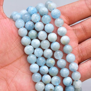 Cuentas de Aguamarina Natural, cuentas de cristal Natural, venta al por mayor, directa de fábrica, 6 MM - Product Image 1