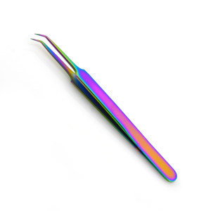 Meilleure pince à épiler d'isolation de botte en L en forme de L à 90 degrés pointe de volume extensions multi-cils élevées étui assorti inclus - Product Image 6