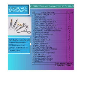 50-Piece Thyroidectomy Surgical Instrument Set Manual Stainless Steel <b>Safety</b> Standard MOL - Product Image 5