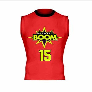 Conjunto de Jersey de Baloncesto Midwest Boom, Camiseta sin Mangas Roja y Pantalones Cortos con Estampado Sublimado, Absorbe la Humedad, Ajuste Atlético, para Hombre Adulto - Product Image 2