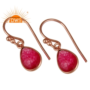 Lunette rouge de luxe, boucles d'oreilles pendantes, accessoires de fabrication de bijoux, argent 925, vente en gros - Product Image 2