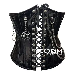 COSH CORSET Underbust Steelboned Waist Training Extreme Curvy Corset With Front Laces Steampunk And Gothic Corset Vendors