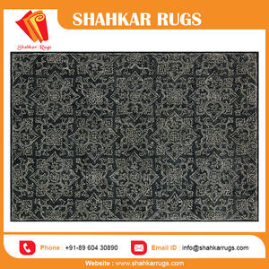 Grand tapis en laine de charbon de bois de style luxe moderne tufté à la main FI 04 Collection en filigrane Peluche de qualité supérieure pour la cuisine à domicile - Product Image 3