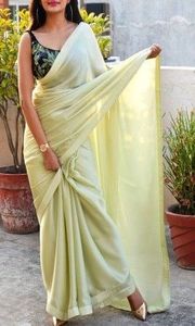 Vêtements ethniques pour femmes Saree de créateur élégant pour travaux lourds fabriqués à la main pour les mariages et les occasions festives - Product Image 4