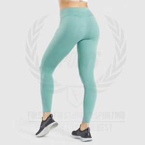 OEM logotipo personalizado de cintura alta de las mujeres de Fitness entrenamiento Yoga Leggings deportes Push-Up Spandex sin costuras Casual de punto transpirable - Product Image 2