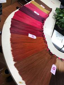 Peluca de cabello humano para mujeres negras, pelo liso con cutícula, Color vino tinto, para hacer cabello humano - Product Image 2