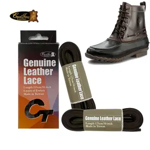 Shoe Manufacturing Business Leather Square Elastic Sport Shoelaces for Boots