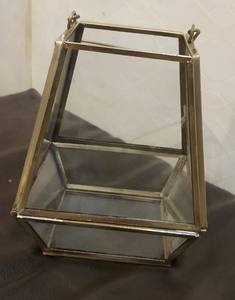 Soporte de luz de té de linterna octogonal de metal y vidrio hecho a mano para decoración del hogar - Product Image 4