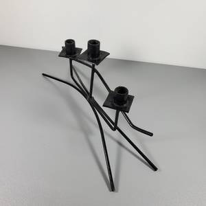 Elegant Iron <b>Candle</b> <b>Holder</b> in Brass and Iron With <b>Black</b> Finished Perfect for Stylish Tabletop Home Decor Stable Stand - Product Image 5