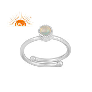 925 Fine Sterling <b>Silver</b> Adjustable Shank <b>Ring</b> Jewelry Wholesaler Ethiopian <b>Opal</b> Natural Gemstone <b>Ring</b> Jewelry Supplier - Product Image 1