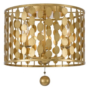 Best Selling 3- <b>Light</b> 15" Design <b>Shaded</b> <b>Drum</b> Flush Mount at an Affordable Wholesale Price by Medieval Edge - Product Image 1