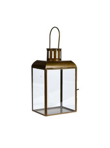 Linterna de hierro de metal dorado marroquí al por mayor logotipo personalizable decoración del hogar con asa útil para decoración navideña - Product Image 4