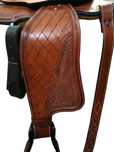 Fournisseurs de selles d'équitation western en cuir véritable de qualité supérieure, marque LLT, couleur marron, structure en fibre, confortables et durables - Product Image 4