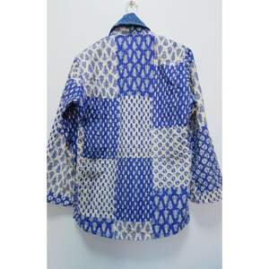 Abrigos de invierno de algodón con estampado Vintage para mujer, chaquetas kantha acolchadas a mano de talla grande, blazers hechos a mano de diseñador, venta al por mayor - Product Image 5