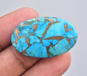 Cabujón turquesa con gema de cobre, cabujones de colores turquesa con forma de mezcla de piedras preciosas - Product Image 3