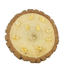 Rainbow Moonstone Tumble Pendant Smooth Gold Vermeil & Rhodium Plated Sterling Silver Wire Wrapped <b>Birthstone</b> Gift - Product Image 5