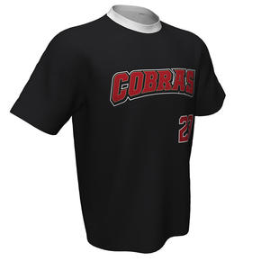 Personalizado 100% poliéster impresión por sublimación y bordado personalizado ventilador promocional bordado camisetas de béisbol - Product Image 1