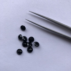อัญมณีทรงหลวม6มม. สีดำธรรมชาติพลอยเจียระไนเหลี่ยมเพชรพลอย AAA คุณภาพสูงขายส่งสำหรับทำเครื่องประดับแหวนจี้ Alibaba DIY - Product Image 1