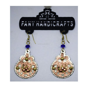 2026 pendientes japoneses verdes africanos huecos latón colibrí hueco geométrico tradicional plata aspecto colgante joyería para niñas - Product Image 2