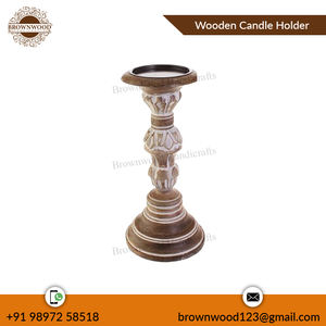 Lot de 3 bougeoirs décoratifs durables en bois de manguier massif Vente en gros de qualité supérieure pour vendeurs en ligne à prix abordable - Product Image 2