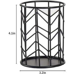 ที่จัดระเบียบโต๊ะโลหะมีสไตล์พร้อมช่องตาข่าย3ช่องเหมาะสำหรับจัดเก็บอุปกรณ์สำนักงานและการจัดระเบียบบนโต๊ะ - Product Image 6