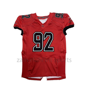 Venta caliente 12 Panel Fútbol Americano Jersey High Quty XL Tamaño Hombres Tops Camisas bordadas Sublimación Técnica Conjuntos - Product Image 1