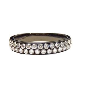 Bague de mariage et d'anniversaire en or blanc massif 18 carats et platine, avec diamants naturels, vente en gros Hong Kong, haute qualité - Product Image 1