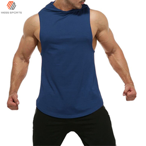 Nueva Camiseta Deportiva con Capucha para Hombre MESS SPORTS 2024, Ecológica, Transpirable, para Fisicoculturismo, Material de Poliéster/Algodón, Color Sólido - Product Image 5