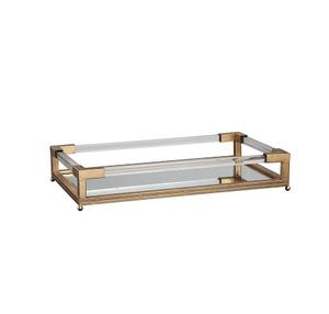 Plateau de service alimentaire en métal miroir, design tendance, forme rectangulaire, plateau de service pour thé et café, pour usage hôtelier - Product Image 5