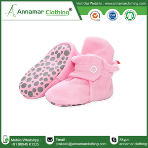 Botines de algodón personalizados para bebé, botines de algodón orgánico 100% de suela suave, venta al por mayor - Product Image 6