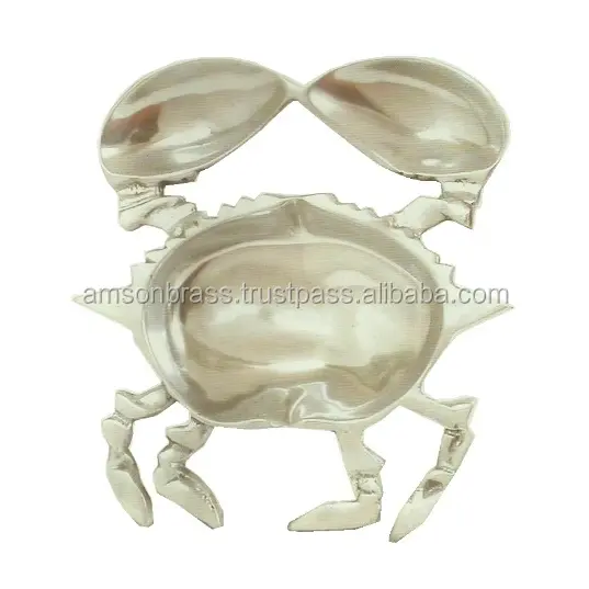 Aluminum Crab Shaped Handmade Serving Dish Home & Hotel Dining Items Tray Dish & Bowl Platters