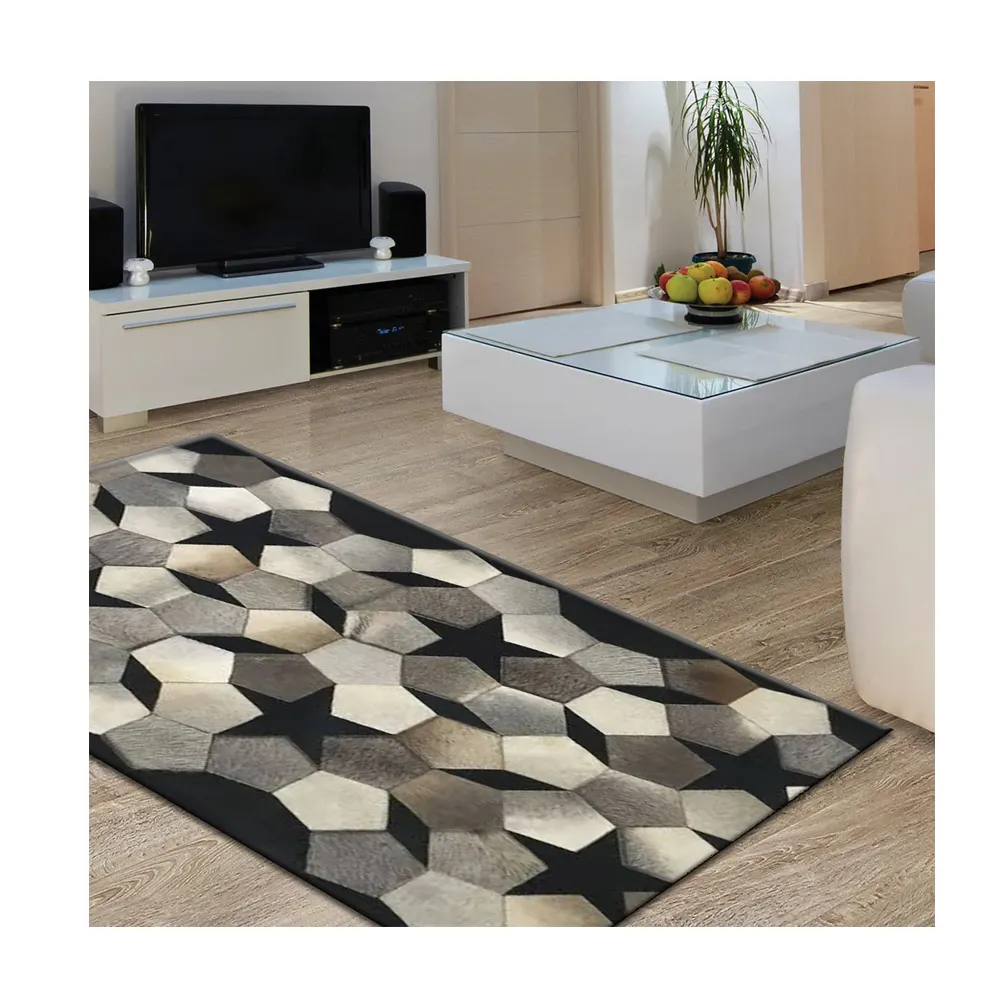 Karpet lantai kustom warna hitam mewah untuk ruang tamu karpet lantai nyaman karpet kulit dengan harga terbaik
