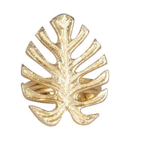 Anneau de serviette en métal design, anneau de serviette décoratif, anneau de serviette feuille design, anneau de serviette de luxe, anneau de serviette élégant - Product Image 4