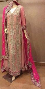 Robe longue de créateur à broderie lourde-Mariage et fête indiens pakistanais 2019 - Product Image 2
