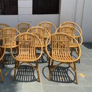 Natural rattan chair Coffee shop decor Living room furniture Outdoor garden furniture