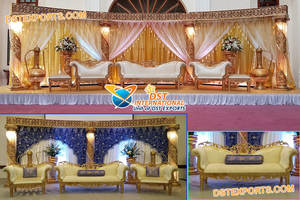 Set de manchons traditionnels à ouverture, poinçonnés en or, pour mariage indien du sud, nouveau Style, ouvert, sculpté - Product Image 5