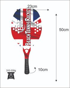 Raquetas de Tenis Playa y Pádel Personalizadas con Cara de Fibra de Carbono y Vidrio, 20mm, 310-330g de Peso, Logotipos y Combinaciones de Colores - Product Image 2