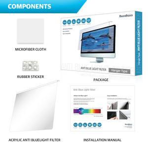 Protector de Pantalla de Acrílico Ligero Bozaboza, 98.7% Anti-Luz Azul, Sin Marco, 0.3mm de Grosor, 2.5D para Laptop/Notebook de 13"-32" - Product Image 5