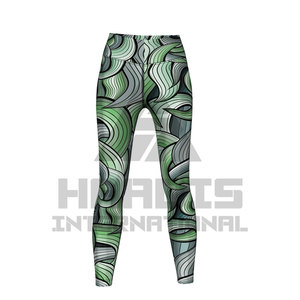 Leggings avec poches à sublimation personnalisée Leggings d'entraînement pour femmes pantalon de fitness taille haute - Product Image 3