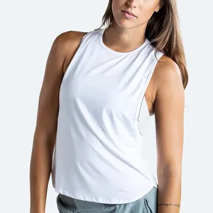 OT selling-camisetas sin mangas musculosas blancas para mujer, blusas sexys de entrenamiento para mujer