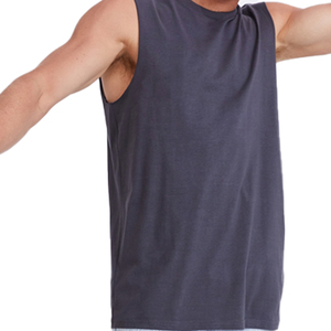 Débardeur bleu marine extensible uni sur mesure OEM pour homme/garçon, collection été - Product Image 6