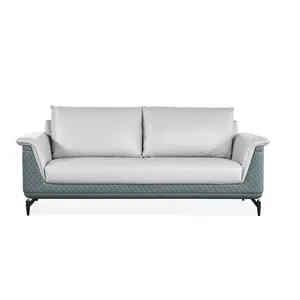 2022 Baru Modern Kualitas Tinggi Ruang Tamu Sofa Kulit Kursi Santai Desain Set Sofa Sintetis atau Kulit Sapi Kulit Kursi