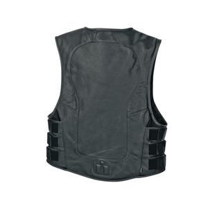 Venta al por mayor de piel de oveja de cuero genuino chaquetas de moto chalecos transpirables para hombres motociclistas-Chalecos Clubbed - Product Image 2