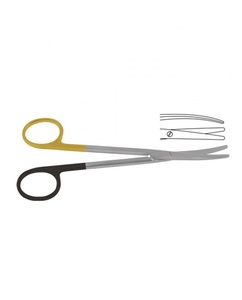 ที่มีคุณภาพสูง TC Metzenbaum ตัดกรรไกรโค้งสแตนเลส14.5เซนติเมตรเกรดเยอรมัน - Product Image 6