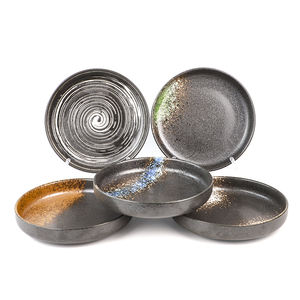 King-vajilla Internacional de Cerámica dorada para boda, soporte para servilletas de cerámica blanca, venta al por mayor - Product Image 5