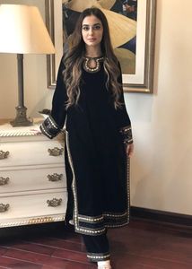 BEAUTIFUL---Long---KURTA WITH Dress for <b>PANT</b> Party-wear-dress with Beautiful--applique work for Party/ Wedding =2021. - Product Image 2